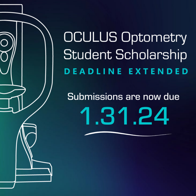 Deadline Extended for the 2025 OCULUS Optometry Student Scholarship